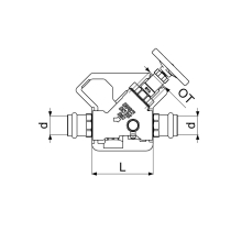 Schlösser Armaturen KFR-VENTIL, PRESSANSCHLUSS IG M.ENTL, NST.SP, M.DS, DN25, PR28, DVGW