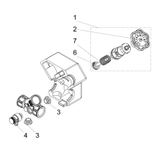 Schlösser Armaturen KFR-VENTIL, MUFFENANSCHLUSS M.ENTL, N.STEIG.SP, M.DS, DN15, DVGW