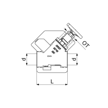 Schlösser Armaturen KFR-VENTIL, MUFFENANSCHLUSS O.ENTL, N.STEIG.SP, M.DS, DN40, DVGW