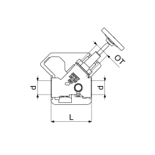 Schlösser Armaturen KFR-VENTIL, MUFFENANSCHLUSS M.ENTL, STEIG.SP, M.DS, DN25, DVGW