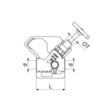 Schlösser Armaturen KFR-VENTIL, MUFFENANSCHLUSS M.ENTL, STEIG.SP, M.DS, DN15, DVGW