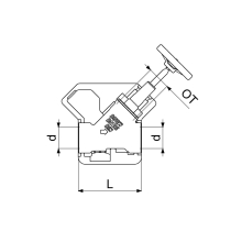 Schlösser Armaturen KFR-VENTIL, MUFFENANSCHLUSS O.ENTL, STEIG.SP, M.DS, DN25, DVGW