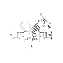 Schlösser Armaturen FREISTROMVENTIL, PRESSANSCHL.IG M.ENTL, NST.SP, M.DS, DN20, PR22, DVGW