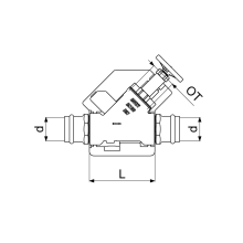 Schlösser Armaturen FREISTROMVENTIL, PRESSANSCHL.IG O.ENTL, NST.SP, M.DS, DN50, PR54, DVGW