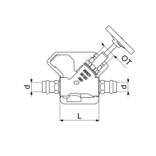 Schlösser Armaturen FREISTROMVENTIL, PRESSANSCHL.IG O.ENTL, ST.SP, M.DS, DN20, PR18, DVGW