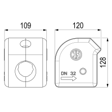 Schlösser Armaturen DAEMMSCHALE FUER FREISTROM-UND KFR-VENTIL MIT IG, DN32