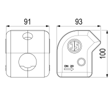 Schlösser Armaturen DAEMMSCHALE FUER FREISTROM-UND KFR-VENTIL MIT IG, DN20