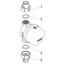 Schlösser Armaturen WASCHTISCHZAEHLER WET-K BIS 30 GR, Q3=2, 5, EG 3/8", AG.10MM