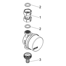 Schlösser Armaturen ZAPFHAHNZAEHLER ZA-K, O.HAUBE BIS 30 GR, Q3=2, 5, EG.3/4", AG.1/2"