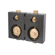 Schlösser Armaturen MONTAGEBLOCK DUO, TYP 2"-KOAX MIT BEF.-MATERIAL, IG 3/4", MESSING