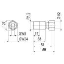 Schlösser Armaturen WANDVERSCHRAUBUNG 1/2" AG...