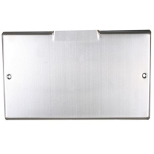 Schlösser Armaturen ABDECKUNG MIT SCHRAUBEN, 2-FACH CHROM-NICKEL-STAHL, MATTIERT