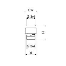 Schlösser Armaturen DURCHFLUSS-ROHRBELUEFTER, O.RV DN20, 3/4"IG x 3/4"AG, DIN-DVGW