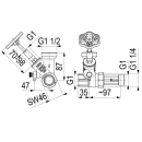 Schlösser Armaturen ABZWEIG-T-VENTIL, KFR, STEIG.SP....