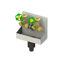 Schlösser Armaturen ATV-STATION, STEIGENDE SPINDEL 2-FACH, DN25, EING. 1", OB.A. 1 1/2"