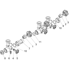 Schlösser Armaturen ATV-VERTEILER, STEIG.SPINDEL 6-FACH, DN32, EING.1 1/4, OB.A.1 1/2