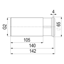 Schlösser Armaturen ZWISCHENSTUECK 140MM ABLAENGBAR,...