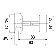 Schlösser Armaturen VERBINDUNGSVERSCHRAUBUNG EINGANG 1 1/2"