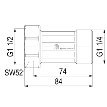 Schlösser Armaturen VERBINDUNGSVERSCHRAUBUNG EINGANG 1 1/4"