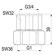 Schlösser Armaturen ABGANGSVERSCHRAUBUNG FUER STAHLROHR, 3/4" x 1"