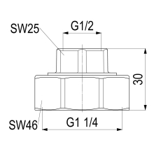 Schlösser Armaturen ABGANGSVERSCHRAUBUNG FUER STAHLROHR, 1/2" x 1 1/4"