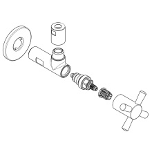 Schlösser Armaturen DESIGN-TEC ECKVENTIL, N.SELBSTD STARLIGHT, 1/2", HOCHGLANZ CHR, DVGW