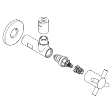 Schlösser Armaturen DESIGN-TEC ECKVENTIL, N.SELBSTD MAYA, 1/2", HOCHGLANZ VERCHR, DVGW