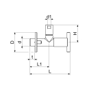 Schlösser Armaturen DESIGN-TEC ECKVENTIL, N.SELBSTD...