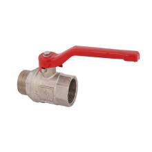 Schlösser Armaturen KUGELHAHN, VOLLER DURCHG, DN40 AGxIG11/2", 99MM, STAHLGR.ROT, VERN.