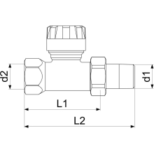 Schlösser Armaturen THERMOSTATVENTIL STANDARD DURCHGANGSFORM, DN10, 3/8", VERNICK.