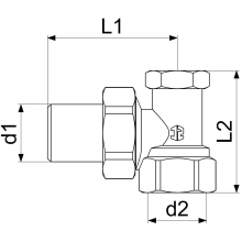 Schlösser Armaturen HEIZKOERPERVERSCHRAUBUNG MUFFE ECKFORM, DN15, 1/2", MS-BLANK