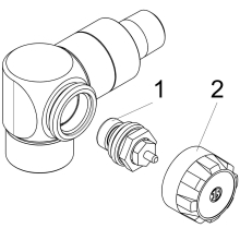 Schlösser Armaturen THERMOSTATVENTIL WINKELECKFORM ANSCHL. LINKS, DN15, 1/2", REINWEISS