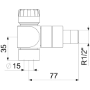 Schlösser Armaturen THERMOSTATVENTIL ECKFORM DN15,...