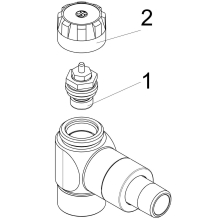 Schlösser Armaturen THERMOSTATVENTIL ECKFORM DN15, 1/2", REINWEISS