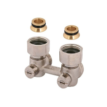 Schlösser Armaturen ANSCHLUSSARM.F.KOMPAKT-HK, ECKF 2ROHRSYS, KONUS, DN15, UE-MU3/4", NI