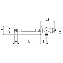 Schlösser Armaturen FROST-TEC AUSSENARMATUR, RB+RV 380-620MM, DN15, GR:G/S ABSCHLIESSB
