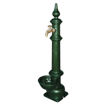 Schlösser Armaturen STANDBRUNNEN, MIT MS-NOSTALGIE AUSLAUFVENTIL, 1/2", GRAUGUSS GRUEN