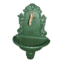 Schlösser Armaturen WANDBRUNNEN, MIT MS-NOSTALGIE- AUSLAUFVENTIL, 1/2", GRAUGUSS GRUEN