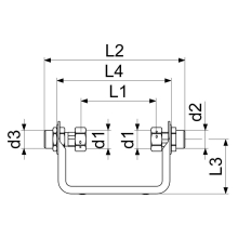 Schlösser Armaturen WZ-EINBAUBUEGEL, M. VSB, STARR 80MM, QN 1, 5, 3/4"x1/2", VERZINKT