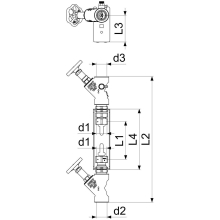 Schlösser Armaturen WZ-EINBAUGARN.STEIGROHR, QN 2, 5 1"x1", BUEGEL:EDELSTAHL, STARR