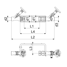 Schlösser Armaturen WZ-EINBAUGARN.WAAGER, QN 2, 5 1 1/4"x1 1/4", BUEGEL:VERZ, STARR