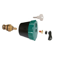 Schlösser Armaturen OBERTEIL, ABSCHLIESSBAR MIT SCHL.-PAAR, RV, DN15, GRIFF:GR/SCHW