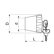Schlösser Armaturen HAUBENGRIFF, ABSCHLIESSBAR MIT SCHLUESSELPAAR, DN15, CHROM