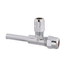 Schlösser Armaturen T-ABZWEIGSTUECK, 2xQUETSCHVER. M.LAENGENAUSGLEICH, DN10, 3/8", CHR