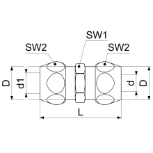 Schlösser Armaturen DOPPEL-QUETSCHVERSCHRAUBUNG RED, DN10, 3/8"x10MMx8MM, VERCHR.