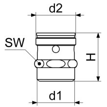 Schlösser Armaturen ROHRBELUEFTER DN15 AG 3/4" x AG M28x1, VERCHROMT, DVGW