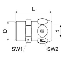 Schlösser Armaturen QUETSCHVERSCHRAUB. AUF NIPPEL MIT AG, DN10, 3/8"x3/8"x10MM, VERCHR