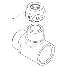Schlösser Armaturen T-STUECK M. 1 QUETSCHVERSCHR. DN10, IGxAG 1/2", 3/8"x10MM, VERCHR.