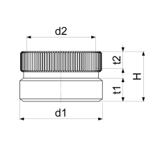 Schlösser Armaturen UEBERGANGSSTUECK M22/1 IGx3/4"AG, VERCHROMT