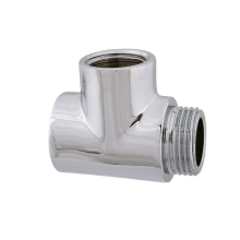 Schlösser Armaturen MS-T-STUECK DN15, 1/2" AGxIGxIG, MESSING VERCHROMT